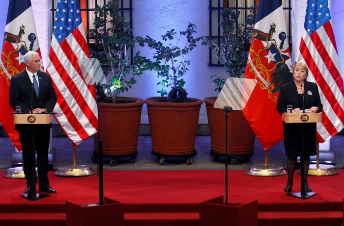 Presidenta Michelle Bachelet categórica con gobierno de Trump:  Chile no apoyará  «golpes de Estado o intervenciones militares» en Venezuela