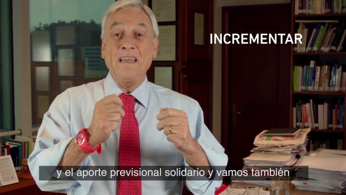 [VIDEO] Piñera responde a reforma de pensiones de Bachelet: «Nuestra propuesta es más efectiva y justa que la del gobierno»