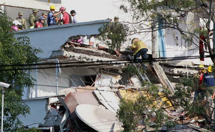 Ascienden a 217 los muertos en México tras terremoto 7,1