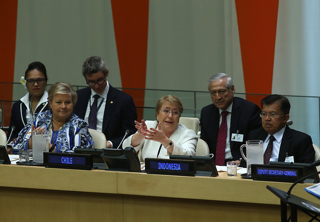 Bachelet reafirma ante la ONU que «no es posible un crecimiento a largo plazo, sin protección del medio ambiente”
