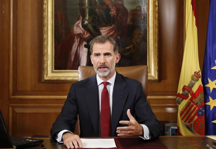 Rey de España acusa al gobierno catalán de «quebrar la unidad y la soberanía nacional»