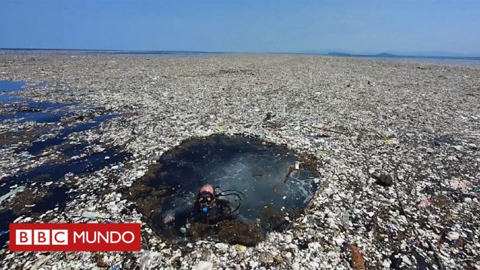 [VIDEO] Así se ve el «mar de basura» que causa problemas entre Honduras y Guatemala