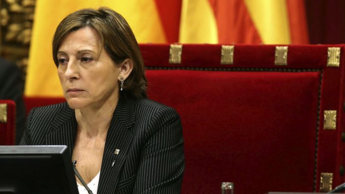 Fijan cárcel con fianza para presidenta del disuelto Parlamento de Cataluña