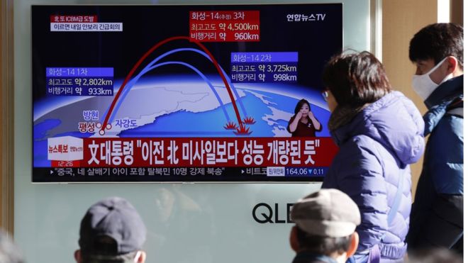 Qué se sabe del nuevo misil balístico intercontinental lanzado por Corea del Norte capaz de alcanzar a «todo» EE.UU.