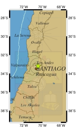 Leve sismo sacude la Región Metropolitana