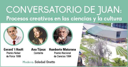 Ana Tijoux, Humberto Maturana y Nobel de física Gerard ‘t Hooft en «Conversatorio de Juan»