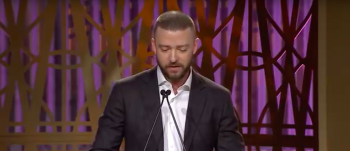 [VIDEO] Justin Timberlake da emotivo discurso:  «No eres nada sin la fuerza de las mujeres»