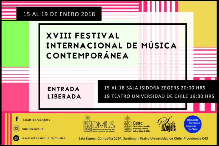 Festival Internacional de Música Contemporánea en Sala Isidora Zegers
