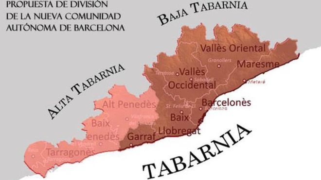 Qué es Tabarnia, la región imaginaria que «quiere» independizarse del resto de Cataluña y seguir en España