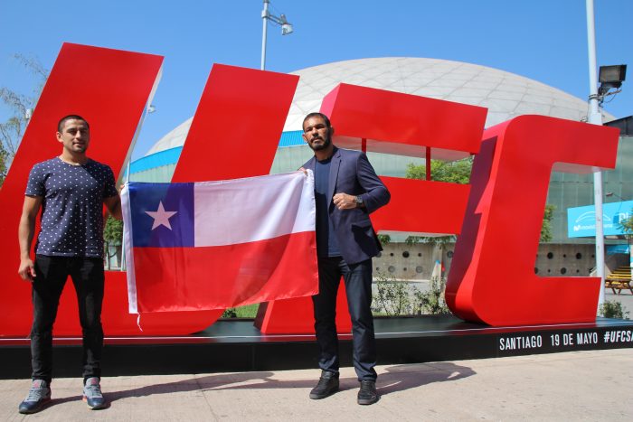 [FOTOS] «Minotauro» Nogueira y «Pitbull» Rivas dan el vamos al evento de la UFC en Chile