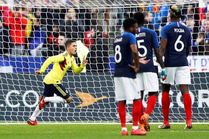 Colombia remontó y derrotó como visita a Francia por 3-2 en su primer apretón fuerte previo al mundial