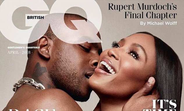 Naomi Campbell posa para portada de revista con su joven novio rapero
