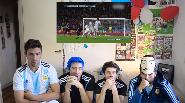 [VIDEO] Así sufrieron Los Displicentes la derrota de Argentina ante España