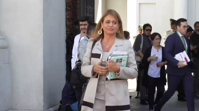 [VIDEO] El tropiezo de Jacqueline Van Rysselberghe en La Moneda
