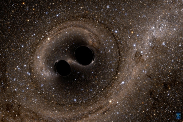 Inminente choque de agujeros negros supermasivos revela inédita situación galáctica