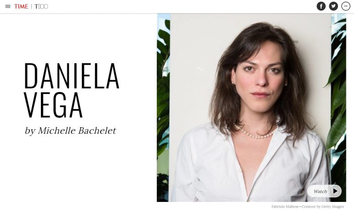 Revista Time elige a Daniela Vega dentro de la cien personalidades más influyentes del mundo