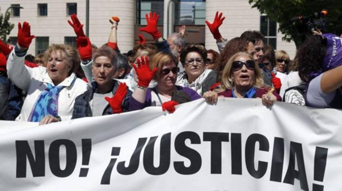 Justicia española confirma condena  por abuso sexual perpetrado por La Manada