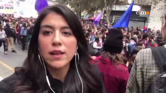 Macarena Segovia desde la marcha: «Las estudiantes son claras en decir que los anuncios de Varela no son suficientes»