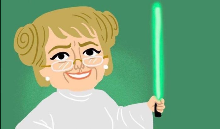 Bachelet se pone a tono con el día de Star Wars y pide «seguir luchando contra el lado oscuro de la Fuerza»