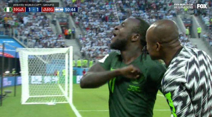 Rusia 2018: Gol de Nigeria pone el empate en el partido con Argentina