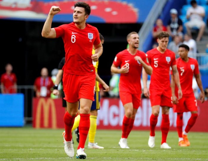 Amplio dominio: Inglaterra manda al descanso con gol de Maguire