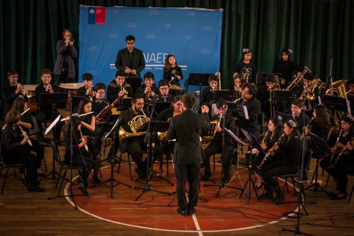 Concierto final del Campamento de Invierno «Vive la música» en Gimnasio Municipal de Panguipulli
