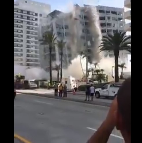 Impactante colapso de un edificio en Miami
