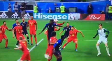 Rusia 2018:  El cabezazo de Umtiti que marcó el 1 a 0 entre Francia y Bélgica