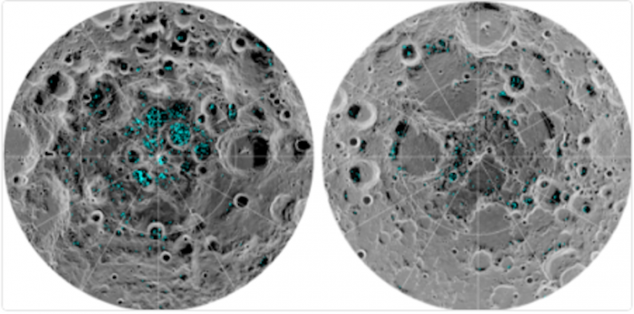 La NASA confirma la existencia de hielo en los polos de la Luna