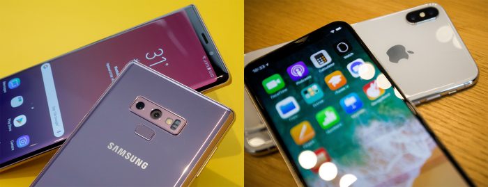 Note 9 de Samsung contra iPhone X: 2 teléfonos de US$1.000