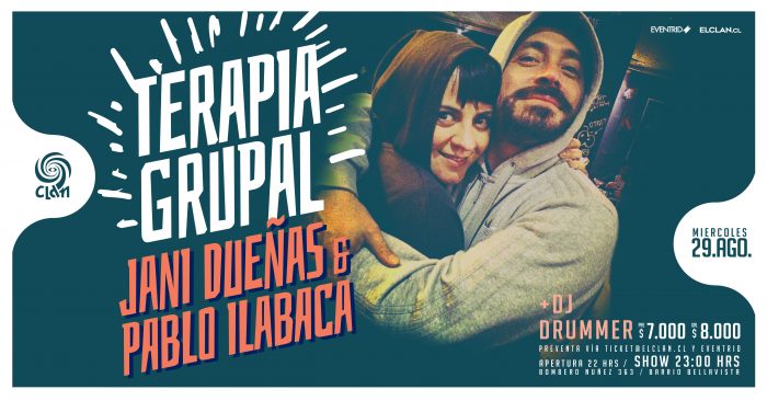 Terapia Grupal con Jani Dueñas y Pablo Ilabaca en Bar El Clan