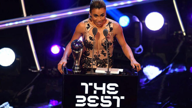 Brasileña Marta gana el Premio The Best a la mejor jugadora de 2018