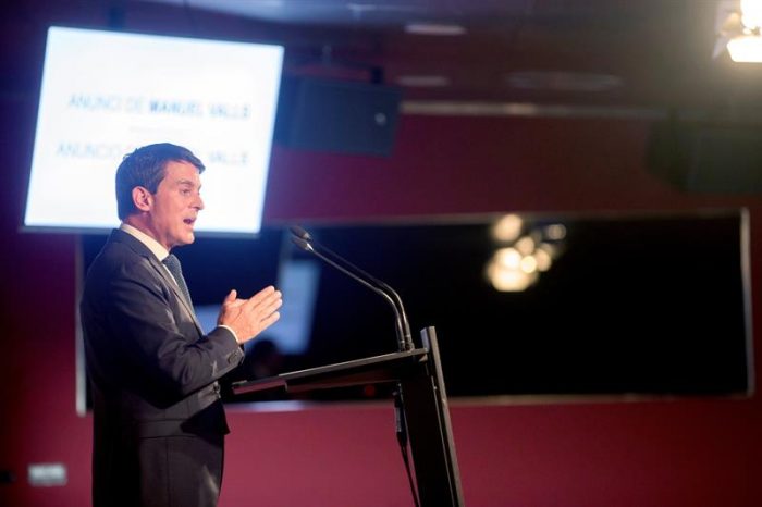 Ex primer ministro francés Valls será candidato a alcaldía de Barcelona