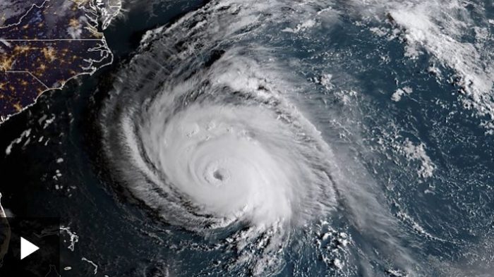 Huracán Florence: así se ve el ojo del «extremadamente peligroso» huracán que avanza hacia la costa este de Estados Unidos
