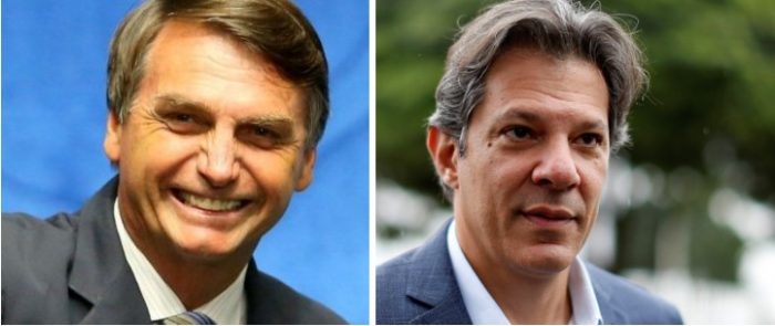 Bolsonaro versus Haddad: encuesta confirma la polarización electoral en Brasil