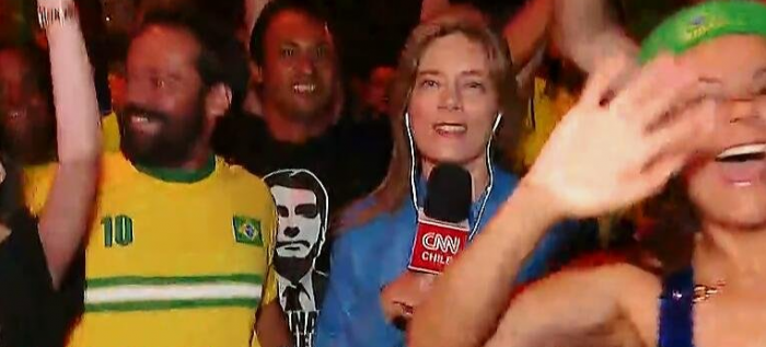 El estoico despacho de Mónica Rincón durante festejos en Brasil por triunfo de Bolsonaro