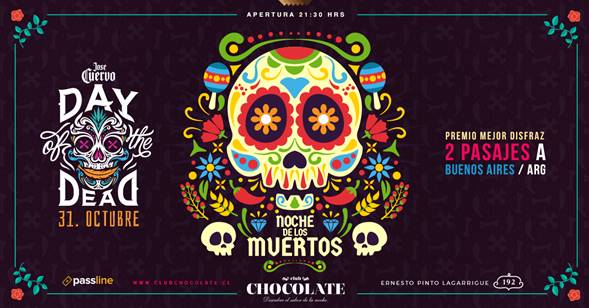 Fiesta estilo mexicano «Noche de Muertos» en Club Chocolate