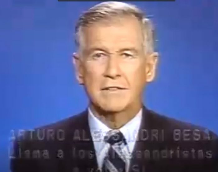 Plebiscito 1988: Arturo Alessandri Besa llama a los alessandristas a votar SÍ