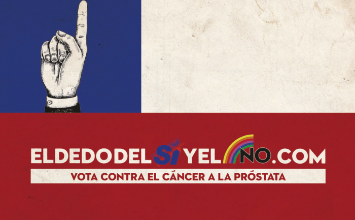 El dedo del Sí y el No: creativa campaña contra el cáncer de próstata se inspira en los 30 años del Plebiscito