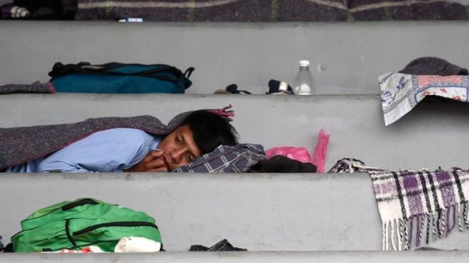 Los primeros migrantes de la caravana llegan a la Ciudad de México, un punto “crucial” en su viaje