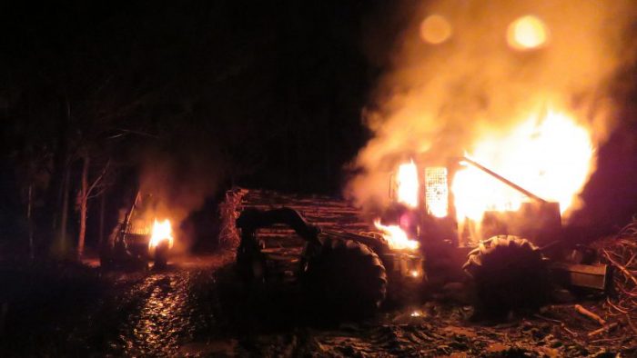 CAM se adjudica ataque incendiario en Curanilahue en repudio al crimen de Catrillanca