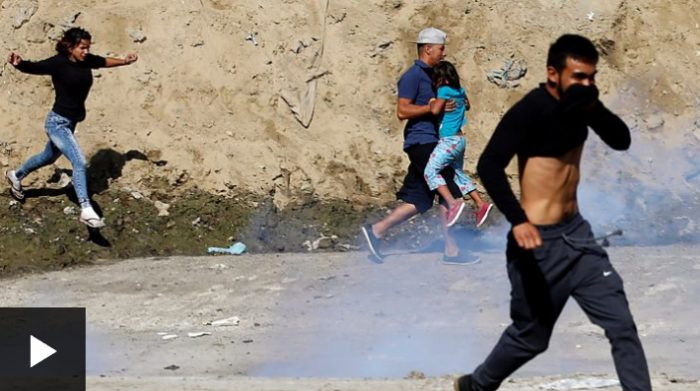 Caravana de migrantes en Tijuana: Estados Unidos utiliza gases lacrimógenos