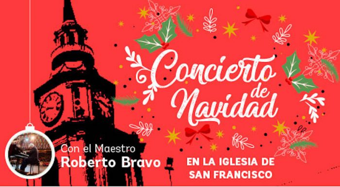 Concierto de Navidad con pianista Roberto Bravo en Iglesia de San Francisco