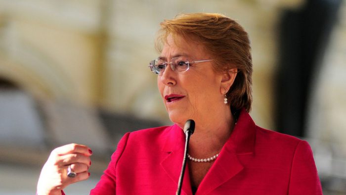 Bachelet es reconocida como una de las 100 líderes actuales del mundo