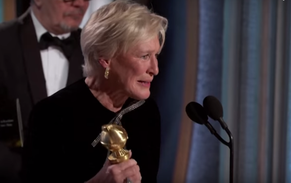 Glenn Close entregó resonante mensaje feminista en los Globos de Oro