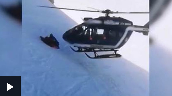 El extraordinario rescate en helicóptero de un esquiador herido en los Alpes franceses