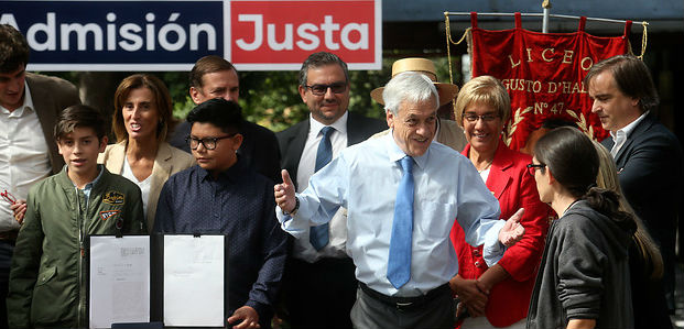 Piñera valora proyecto de Admisión Justa horas antes de ser sometido a votación en el Congreso