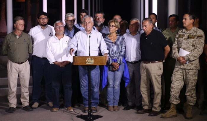 Piñera aumenta la cifra tras nuevo balance: «La inversión será de $60 mil millones en las regiones afectadas»