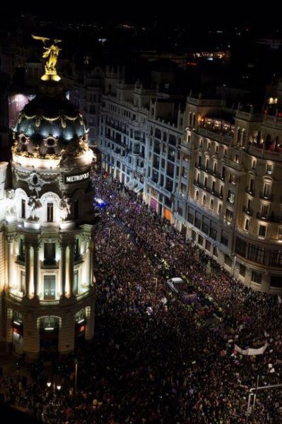 Alta convocatoria destacó en marcha del 8M en Madrid