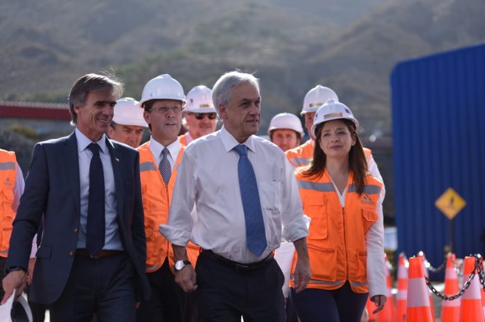 Piñera destaca dinamismo de inversión en Chile al inaugurar ampliación de proyecto minero de los Luksic